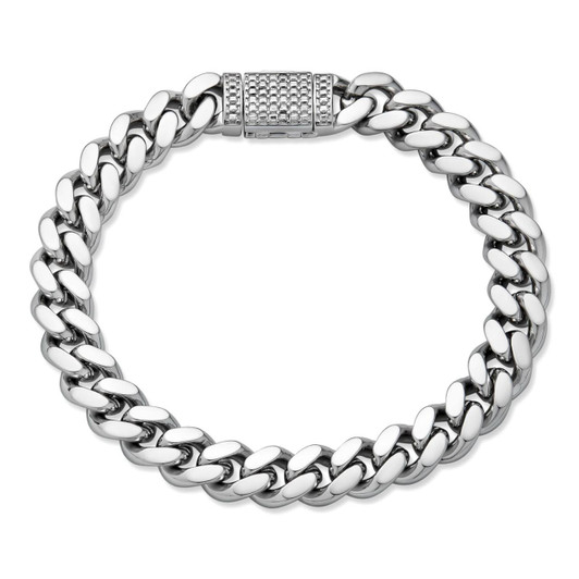 925 Silber Baguette Moissanit Eigener Schließe 12mm Miami Kuba