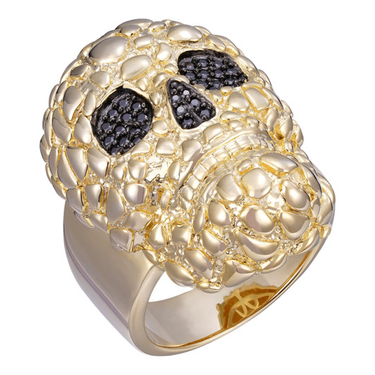 HarlemBling MOISSANITE Death Nugget Ring - 14k Gold Vermeil 925 Silver HarlemBling MOISSANITE Death Nugget Ring - 14k Gold Vermeil 925 Silver