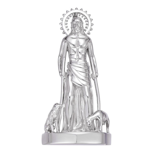 HarlemBling Saint Lazarus Plain San Lazaro Pendant - 925 Silver - 3 Sizes 1.25"-2.5" 