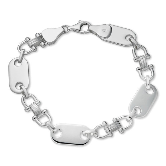 HarlemBling Custom Ferragamo Mariner Link Bracelet - 925 Sterling Silver - 7"-9" - 10mm 