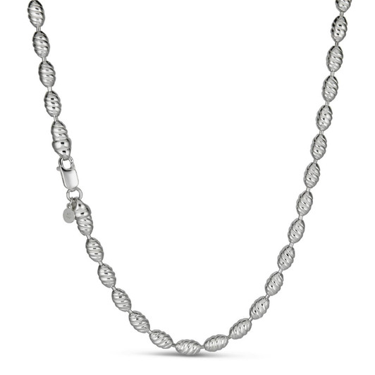 Infinity Rice Link Chain Necklace - 14k Gold Vermeil 925