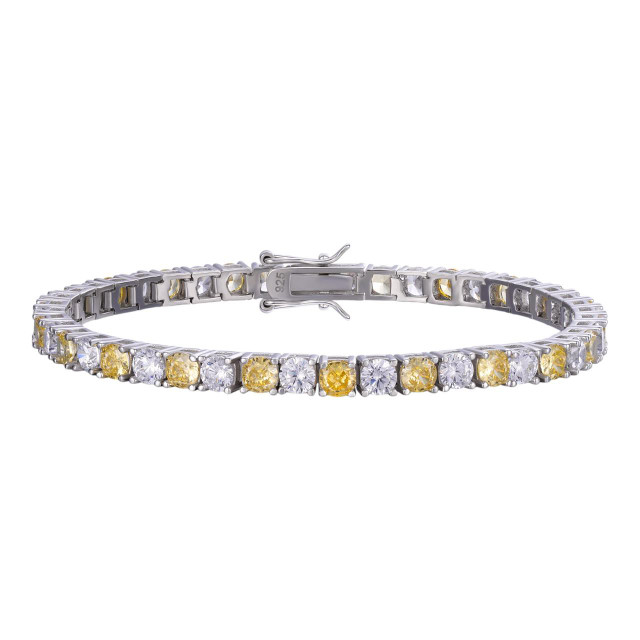 Lot - (3) Sterling Silver Tennis Bracelets w/ CZ Stones