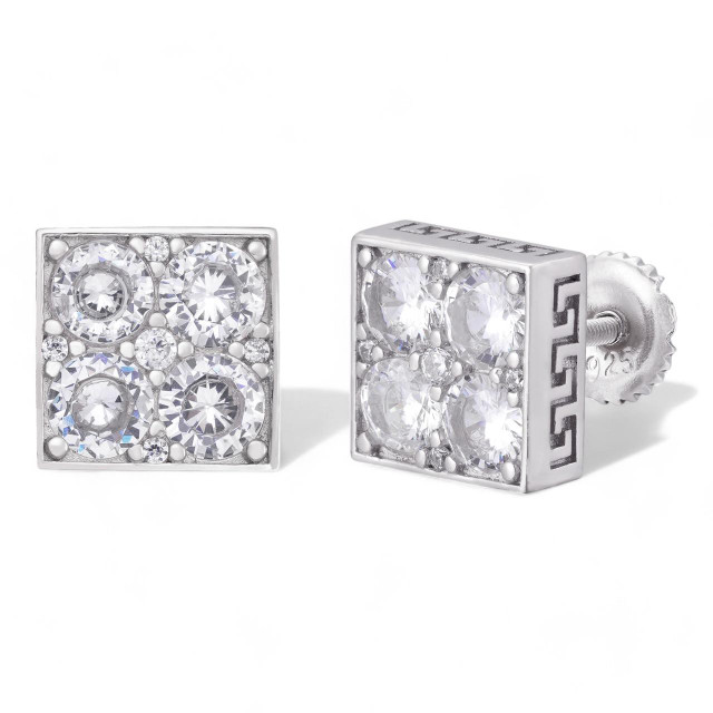 Herren Ohrringe/Ohrstecker 0.9 Karat 925 Sterling Silber Echte Diamant Drachenform Hip Hop Iced