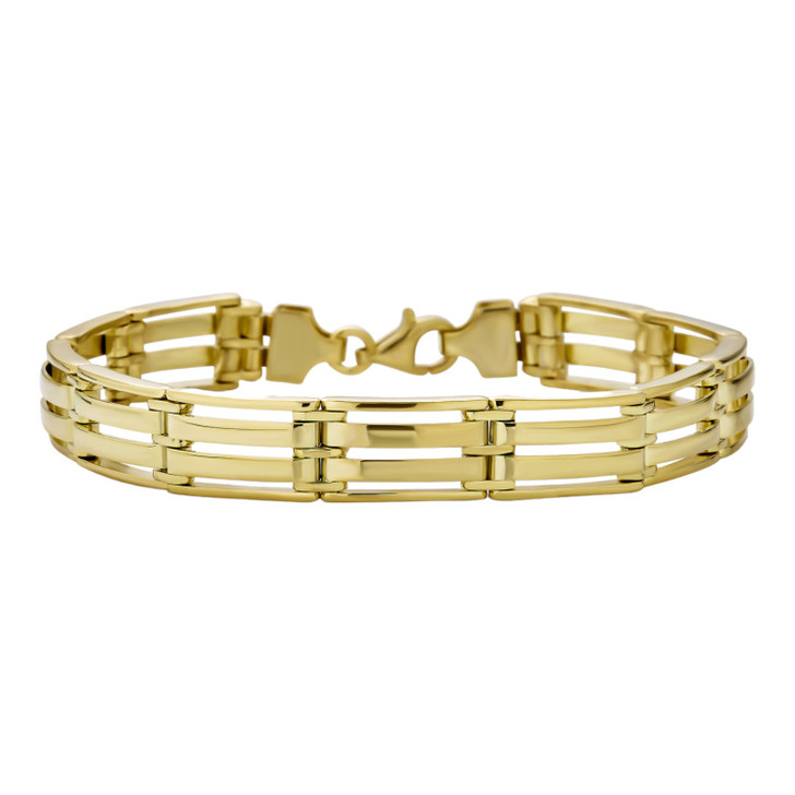 Classic Panther Bracelet - 14k Gold Vermeil 925 Silver - 8.5" - 10mm