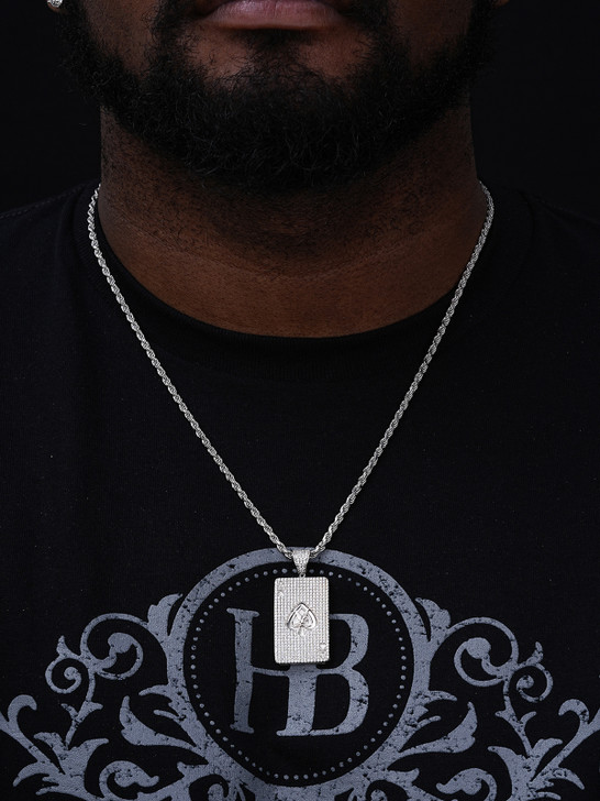 Ace of Spades Poker Hip Hop Pendant - 14k Gold Vermeil Or 925 Silver - CZ Stones - Small 1.5"
