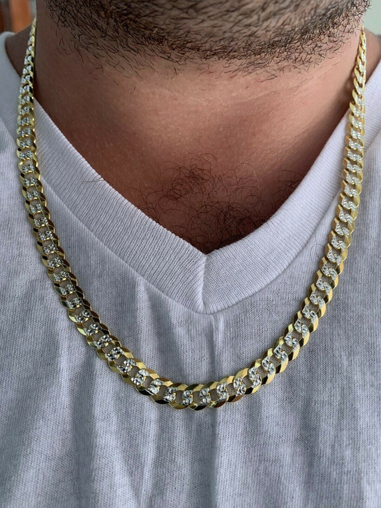 HarlemBling Cuban Link Chain Or Bracelet 14k Gold Over Real Solid 925 Silver Necklace 5-11mm