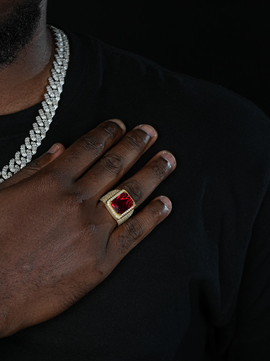 MOISSANITE Royal Family Ring - 14k Gold Vermeil 925 Silver