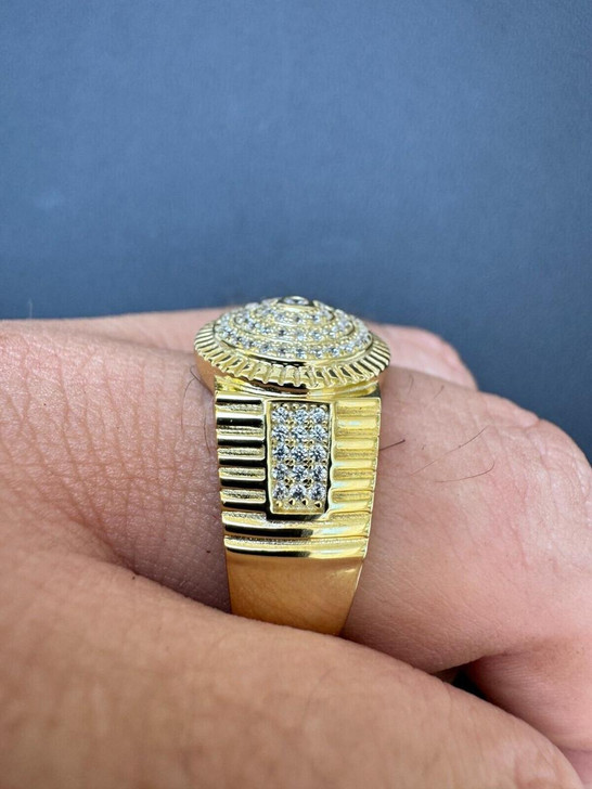 Italiano Silver, Inc. The OG Ring - Harlembling Classic Since 2018 - 14k Gold Vermeil 925 Silver - CZ Stones 