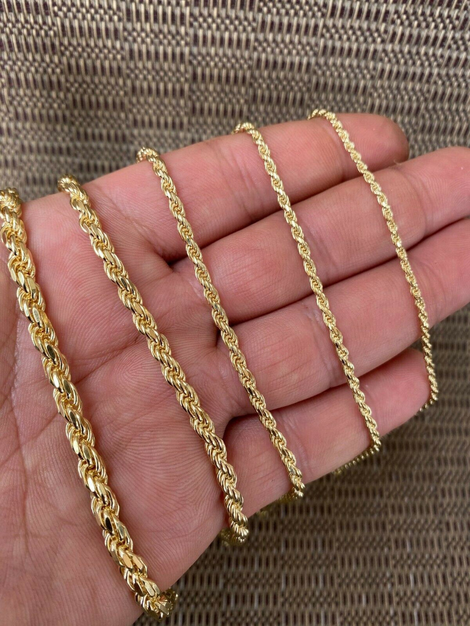 Ladies & Men's 14k Gold Rope Bracelet Harlem Bling