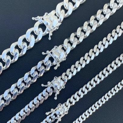 Miami Cuban Link Chain Necklace Or Bracelet 14k Gold Over Stainless Steel  4-14mm