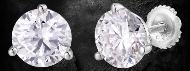 martini moissanite earrings