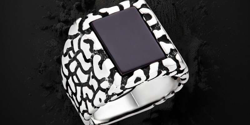 mens black onyx ring harlembling