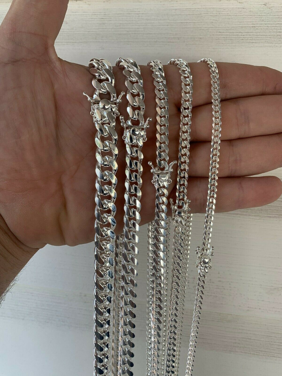 Sterling Silver Miami Cuban Link Chain