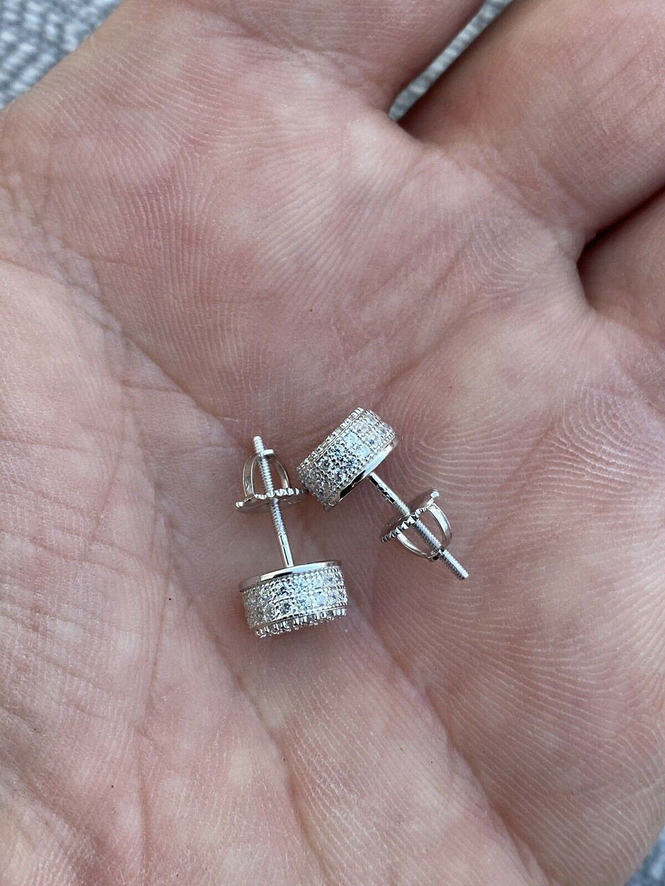 Buy 9 square diamond Silver Stud For Men Online - Zevar Amaze