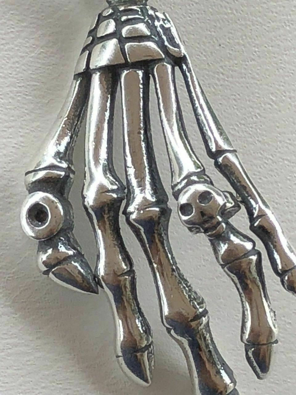 Ganzkörper Skelett Anhänger, Full Body Silver Skeleton Pendant,  handgefertigter hängende Skelett, Halloween-Skelett-Ornamente,  Gothic-Skelett-Schmuck