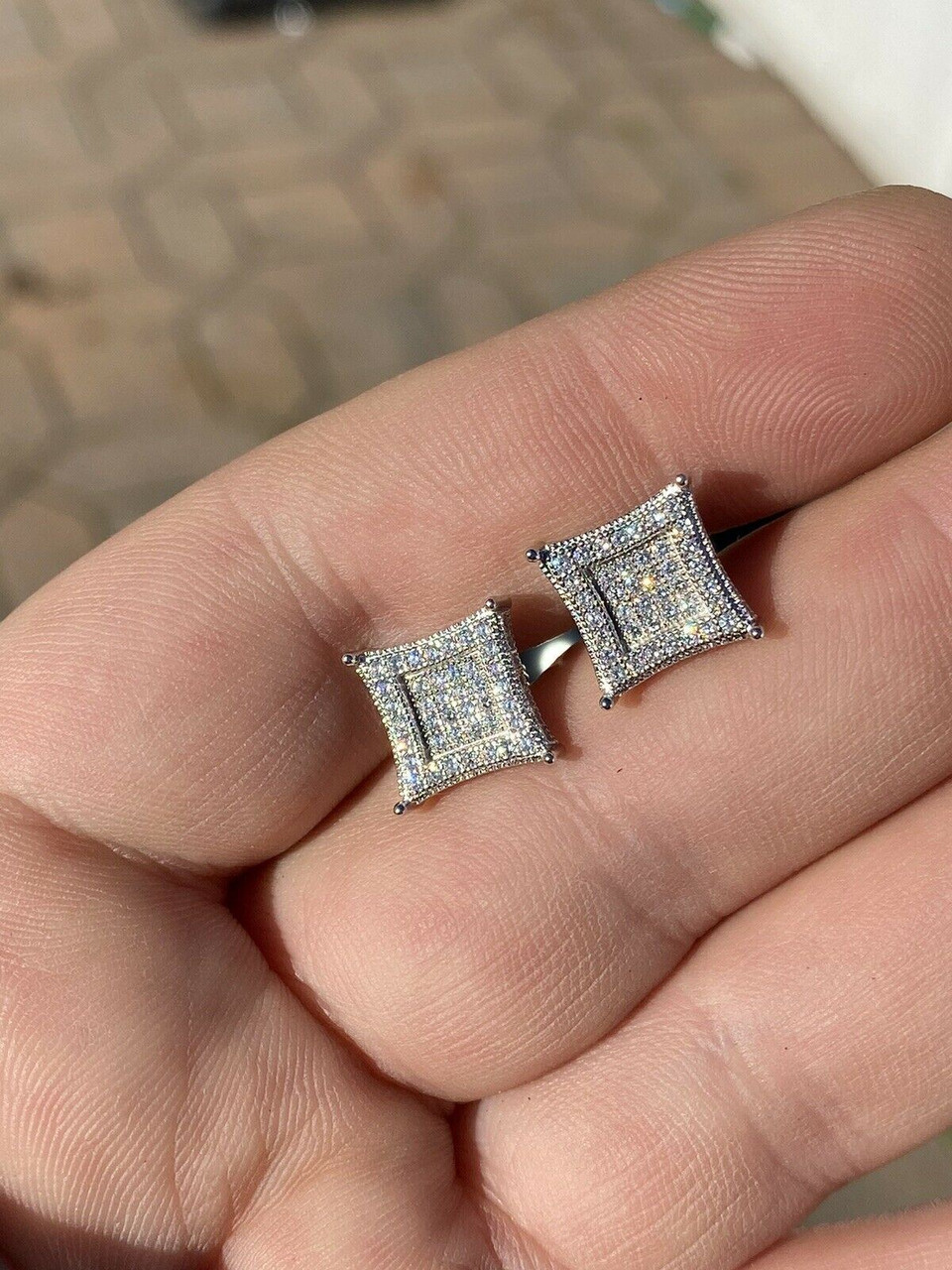 4mm Sterling Silver Round Cut CZ Earring Studs
