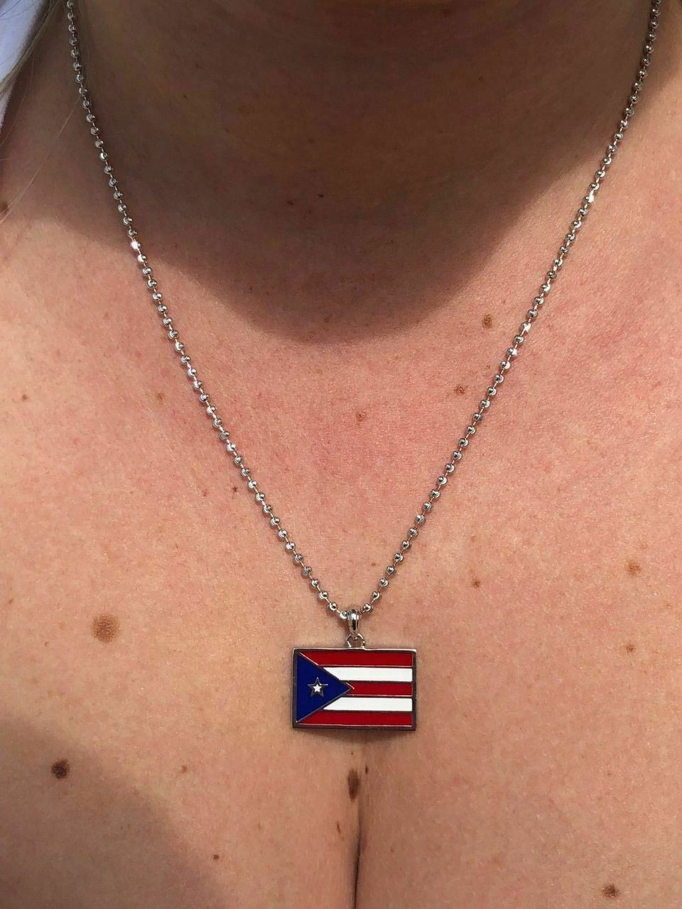 Puerto Rico Flag Heart Pendant Necklace – Shop Boriken