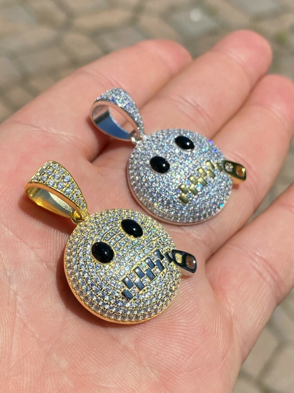 Iced Out Frozen Emoji Pendant