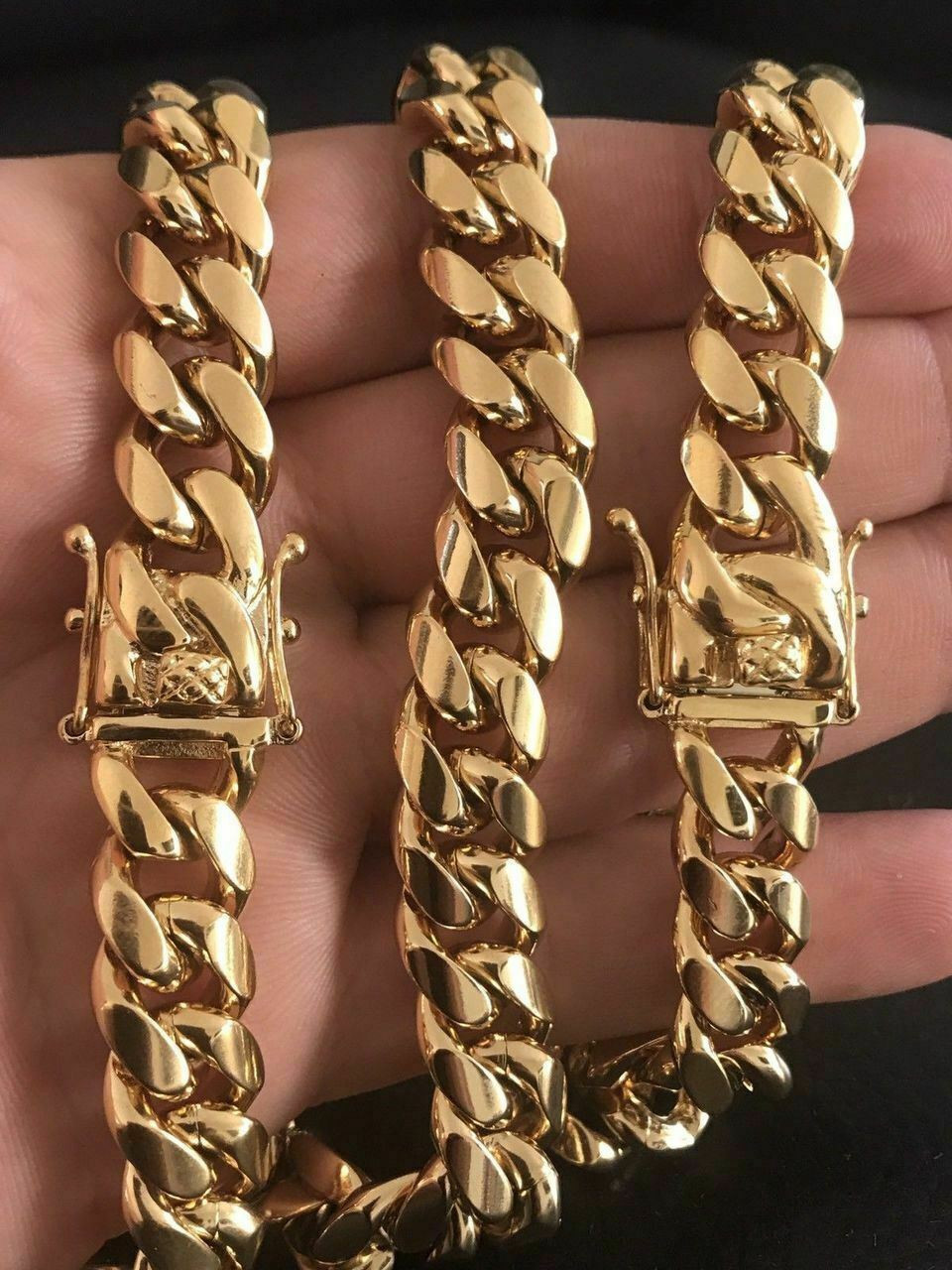 Buy Thick Gold Chain Bracelet 8mm Cuban Bracelet, Mens Gold Bracelet Chain, Gold  Bracelets for Men Mens Jewelry Gifts by Twistedpendant Online in India -  Etsy