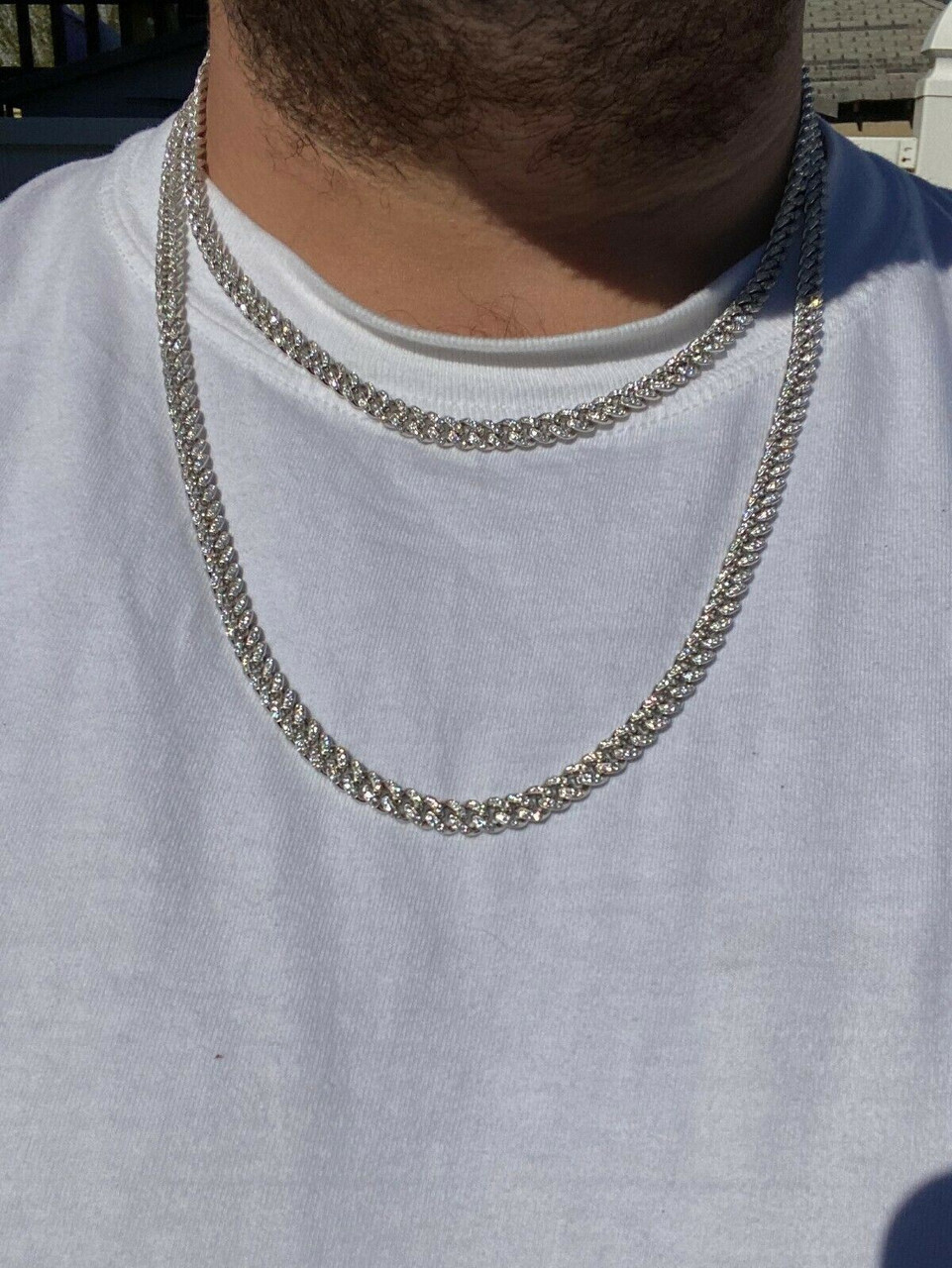 HarlemBling Solid 925 Sterling Silver - Miami Cuban Link Chain