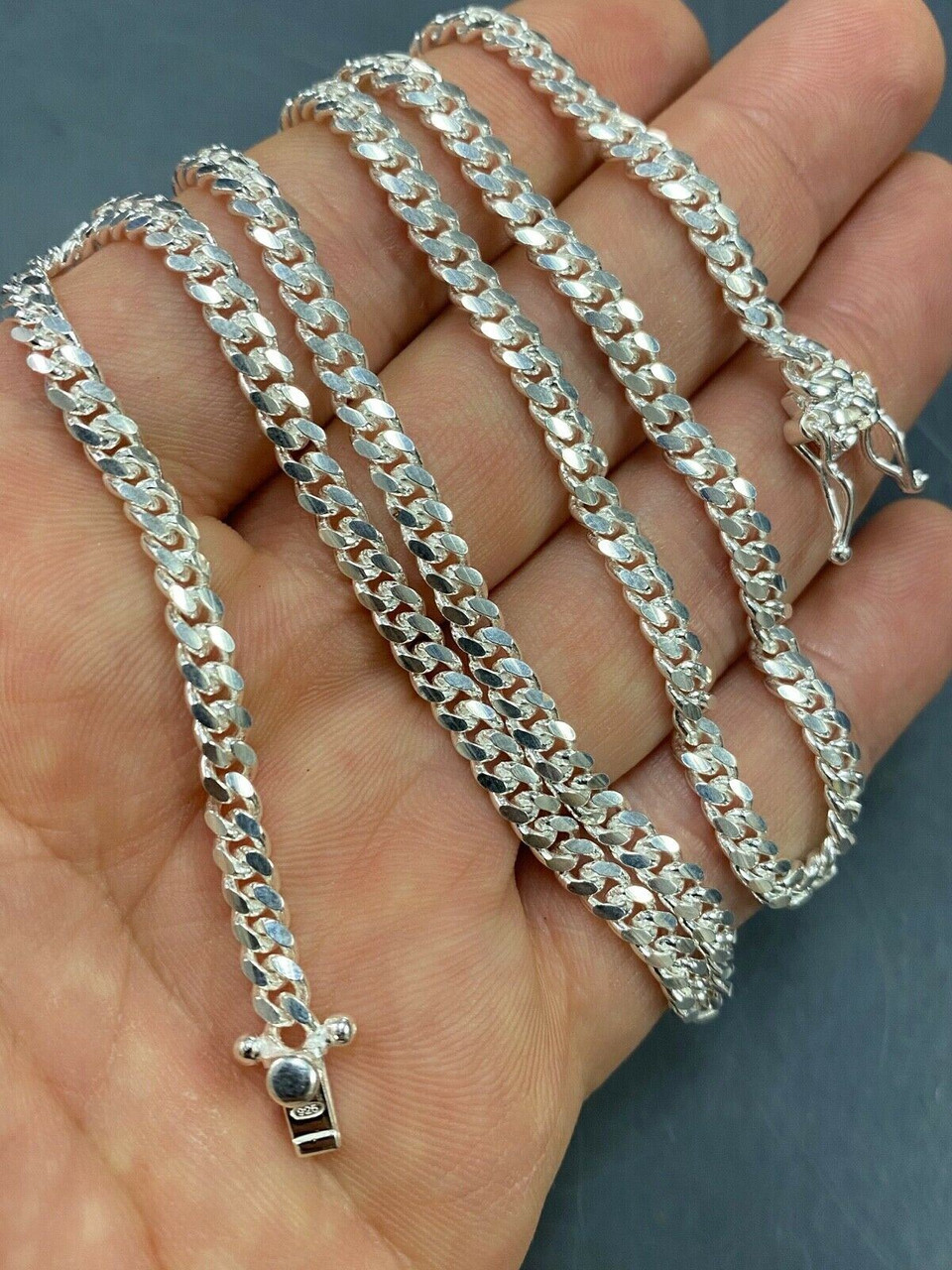 925 Silver Cuban Link Bracelet (4mm)