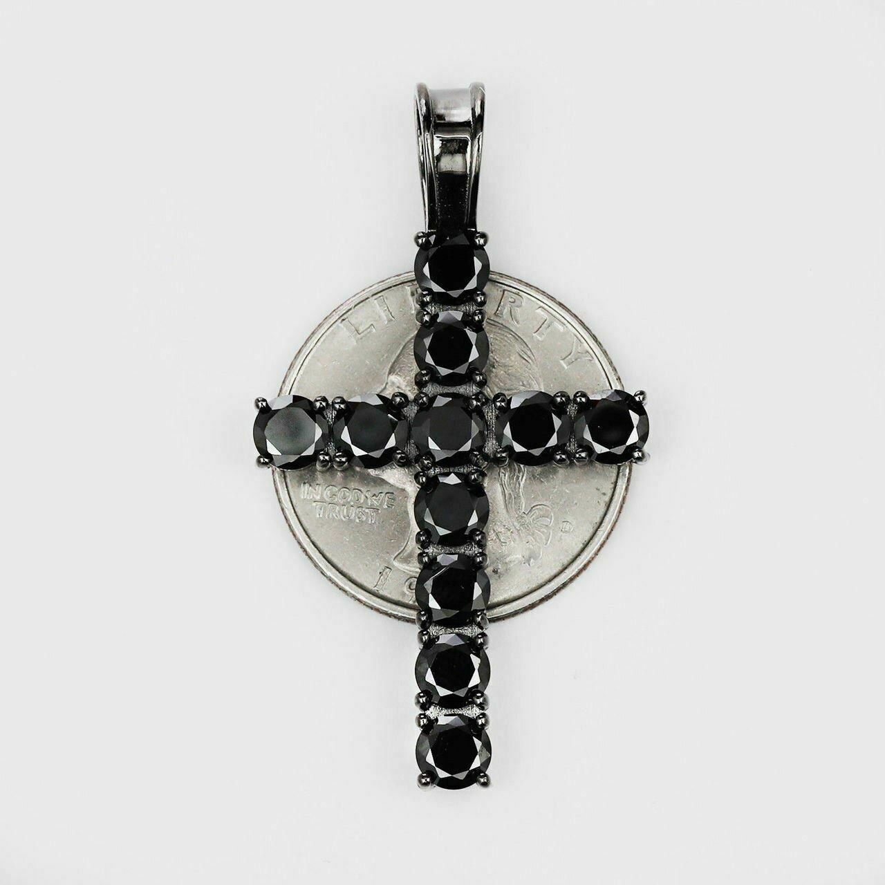 Buy Mens Black Sterling Silver Black Diamond Cross 12.01ct Online at SO ICY  JEWELRY