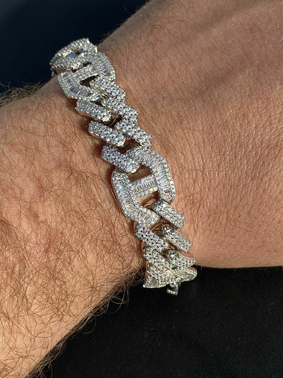 Damier Chain Bracelet - Luxury S00 Grey