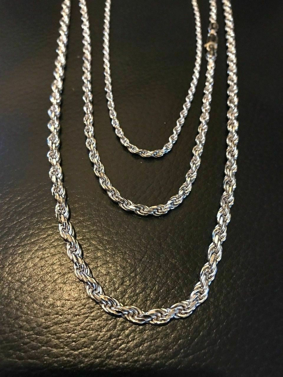 925 silver rope chain 5mm