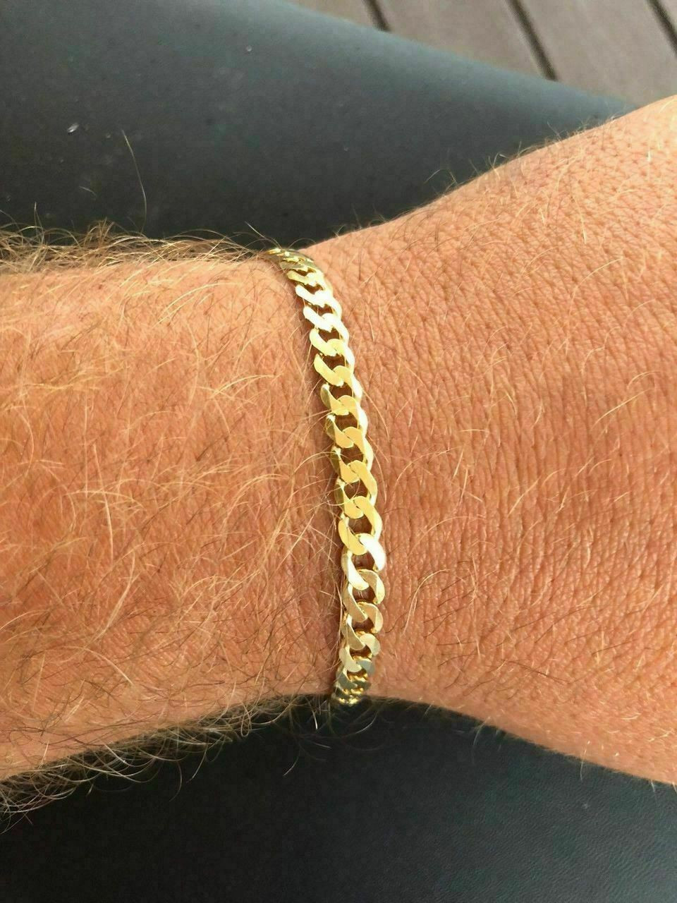 Faro ITALY 14k yellow gold figaro chain bracelet 7.25 inch 3.6mm lobst –  Finer Jewelry, Inc.
