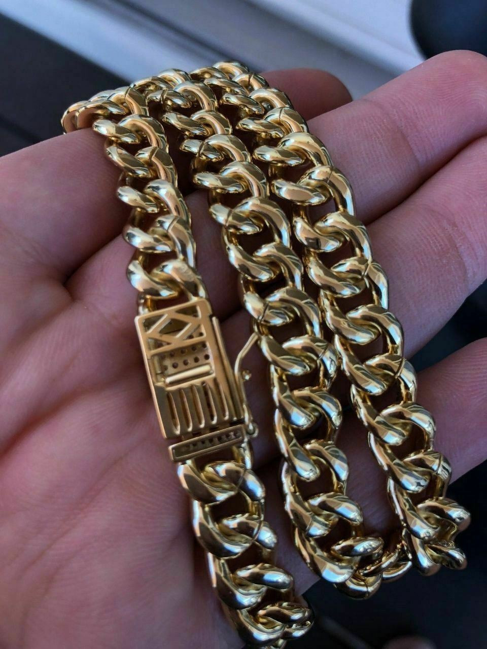 10 MM CUBAN LINK CHAIN (14k Gold over 999 Silver) MEDIUM – goldfevermiami