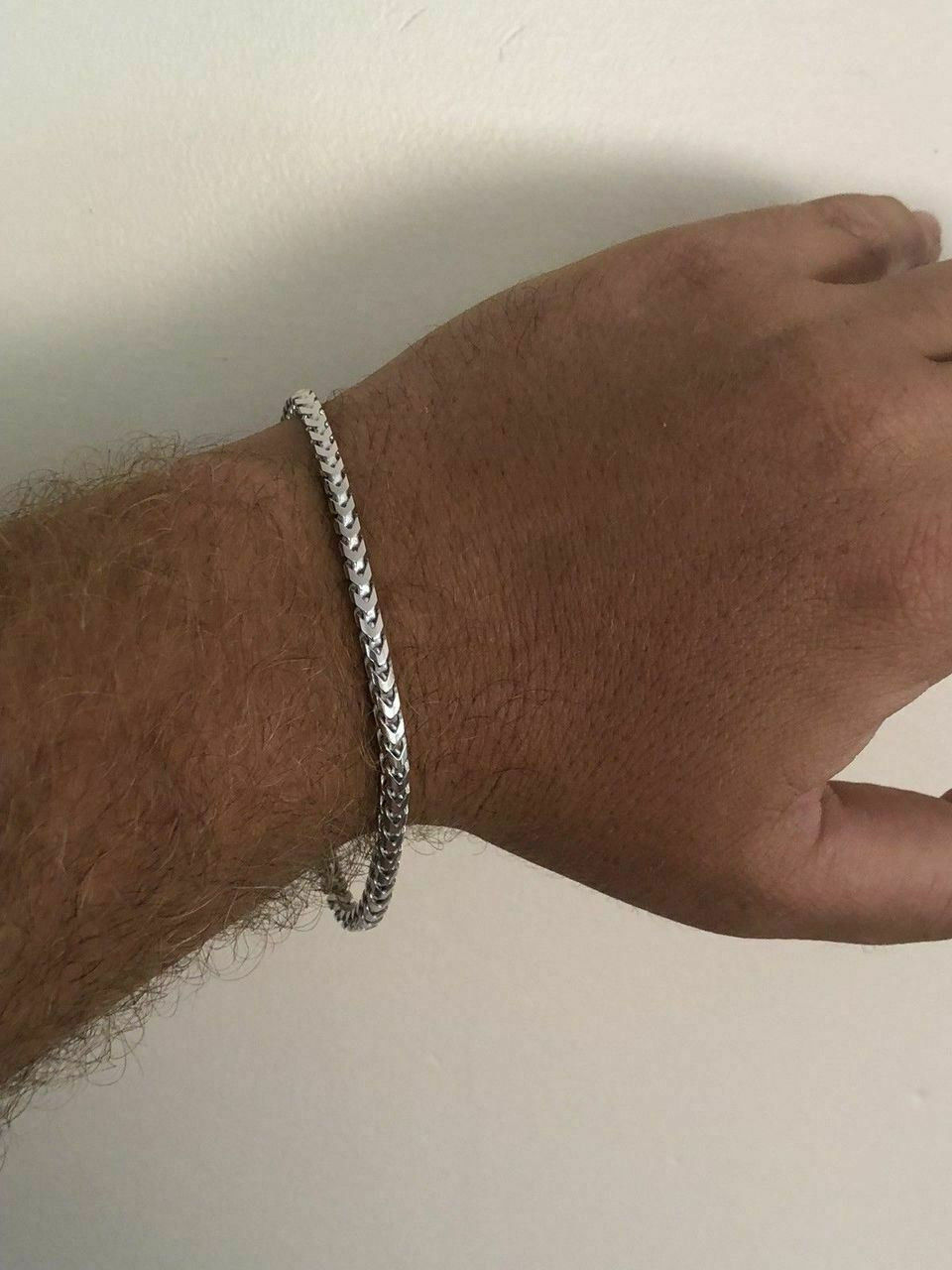 4mm Silver Franco Bracelet