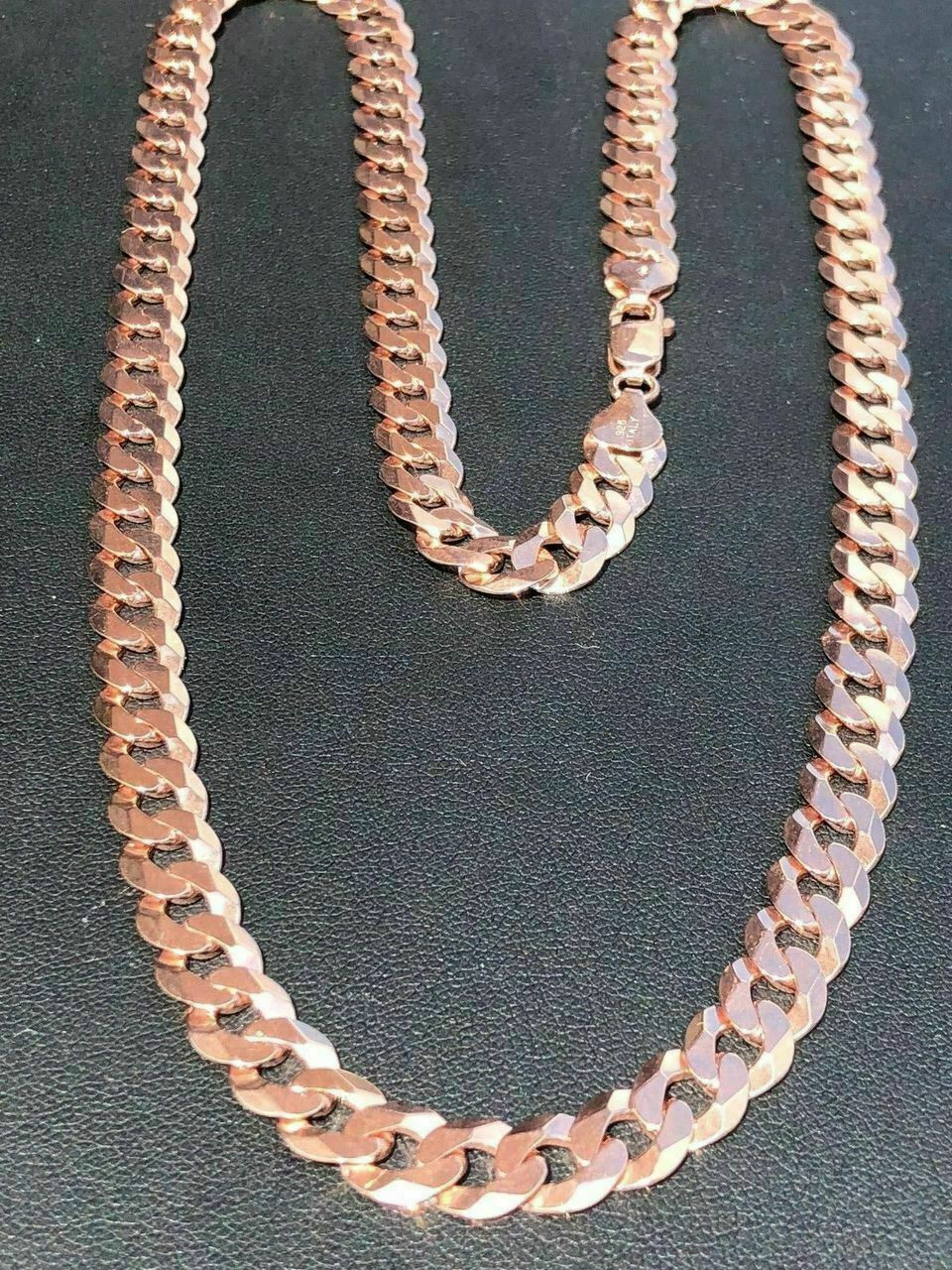 Mens rose gold cuban link chain