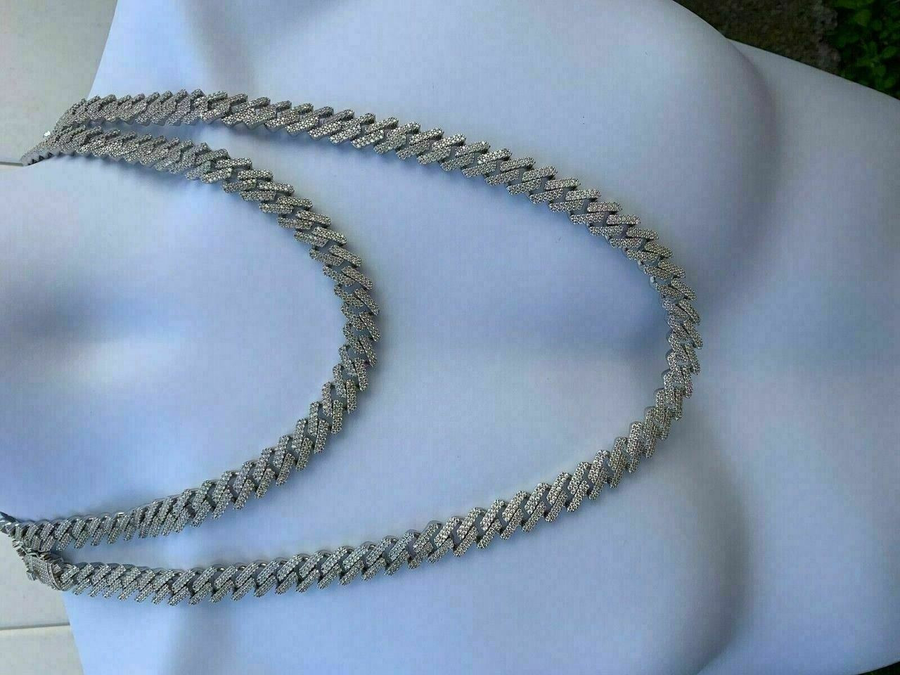 Sallee Necklace - Cuban Carabiner, Sterling Silver with Pavee CZs 18K Gold Plate / 30