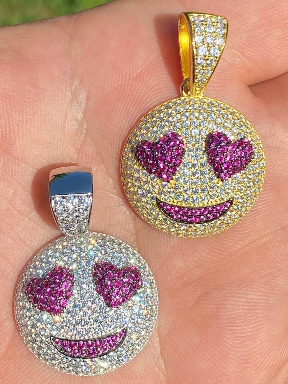 925 Sterling Silver Rhinestone Simple Cute Smiley Pendant Necklace -  1000107908