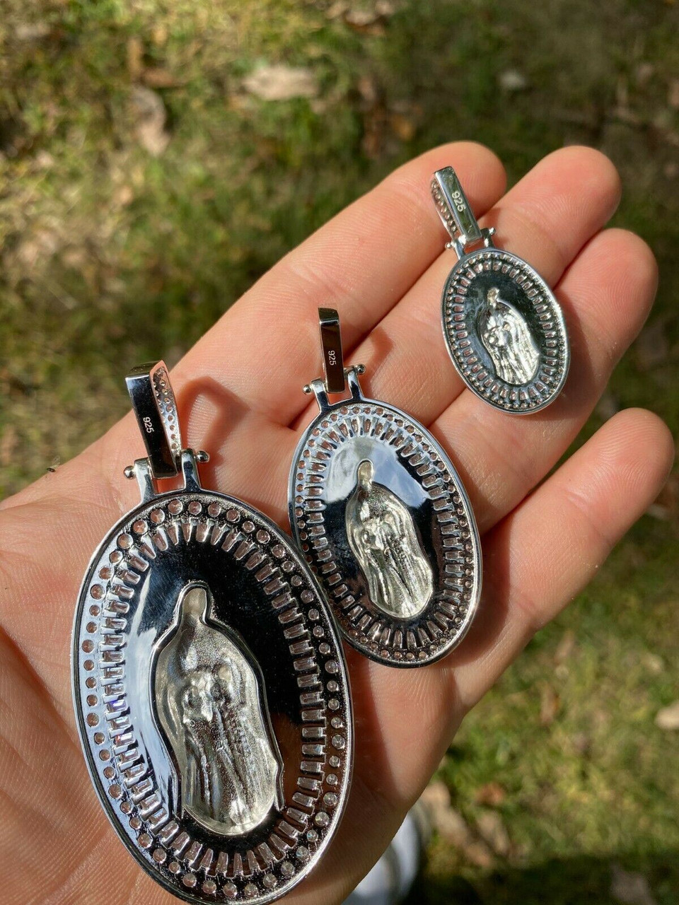 Buy Holy Family Silver Men Necklace Baby Jesus Virgin Mary Saint Joseph  Pendant Religious Christian Catholic Necklace Mens Jewelry Gift Him Online  in India - Etsy