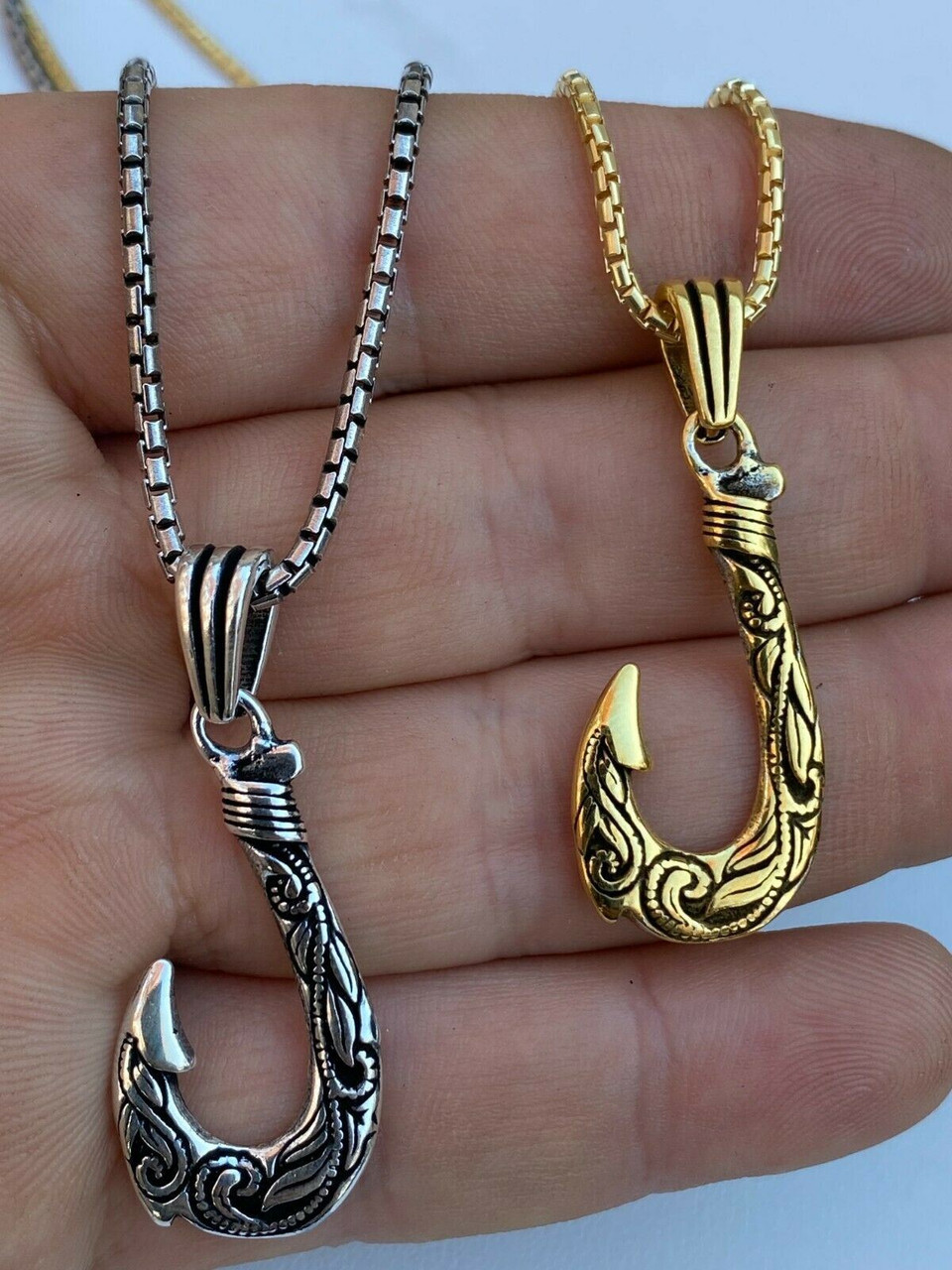 Fish Hook Necklace - Maui Hands