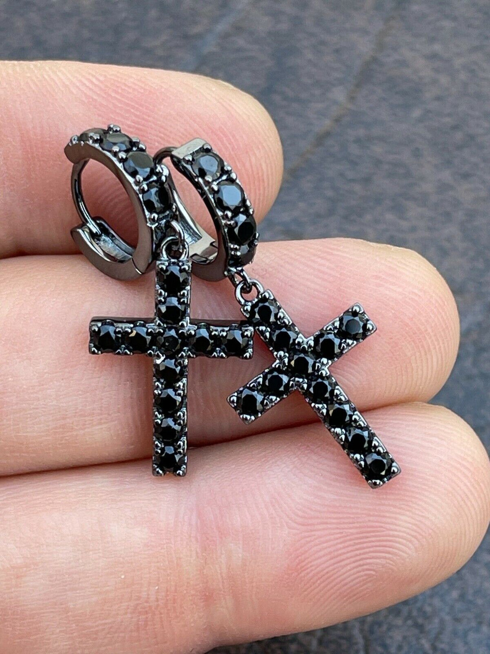 Gothic Black Long Chain Cross Zipper Impaler Drop Earring | Emo jewelry,  Edgy jewelry, Jewelry