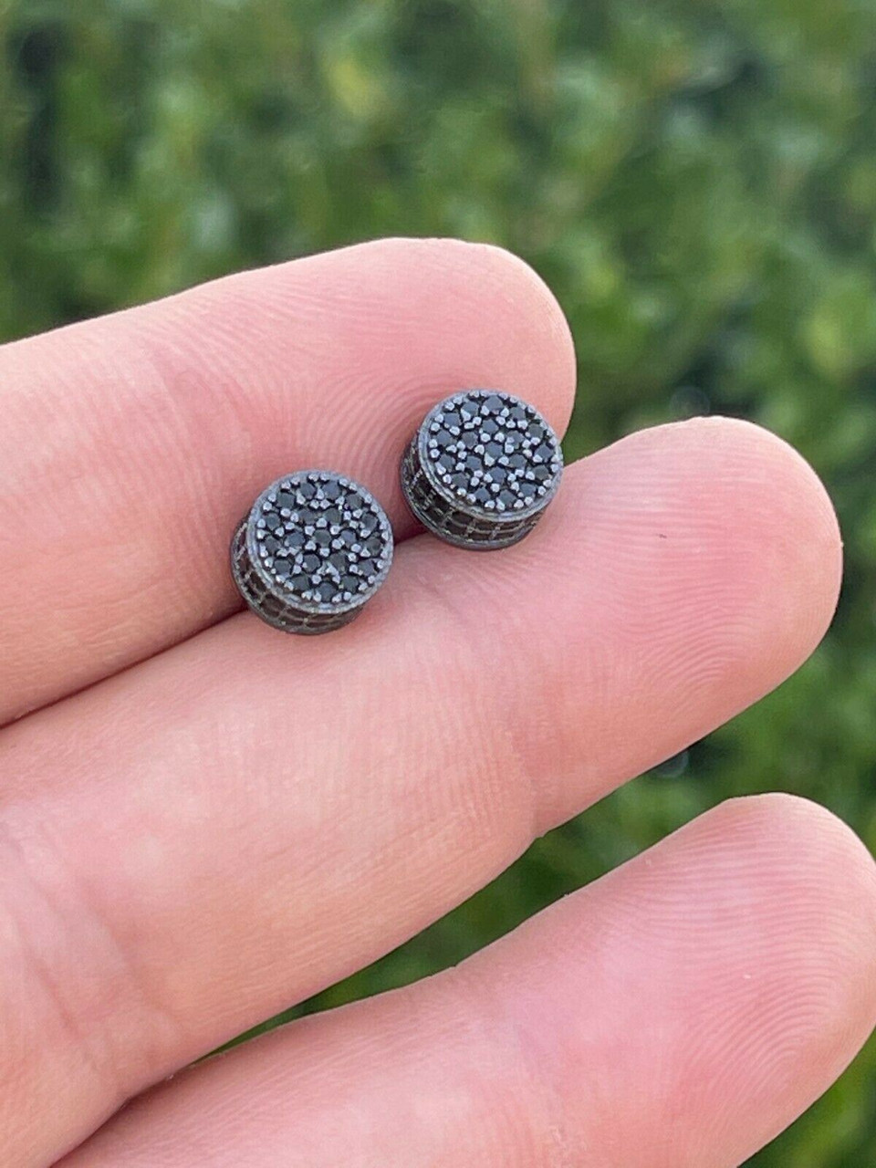 COOLSTEELANDBEYOND 2pcs Magnetic Black Circle Stud Earrings for Men India |  Ubuy