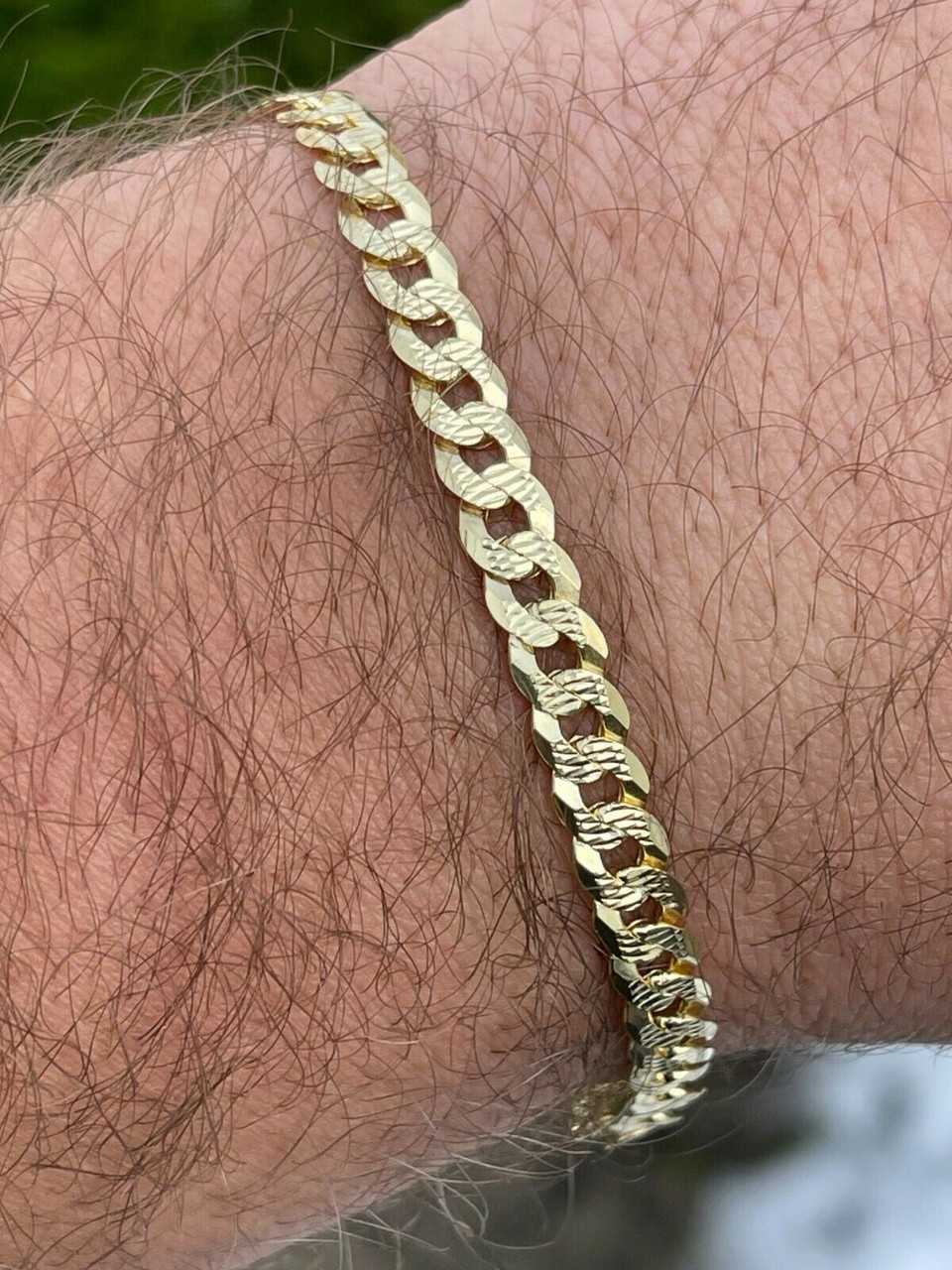 14K Men's Solid Yellow Gold Miami Cuban Link Bracelet 11.5MM-8 in. 