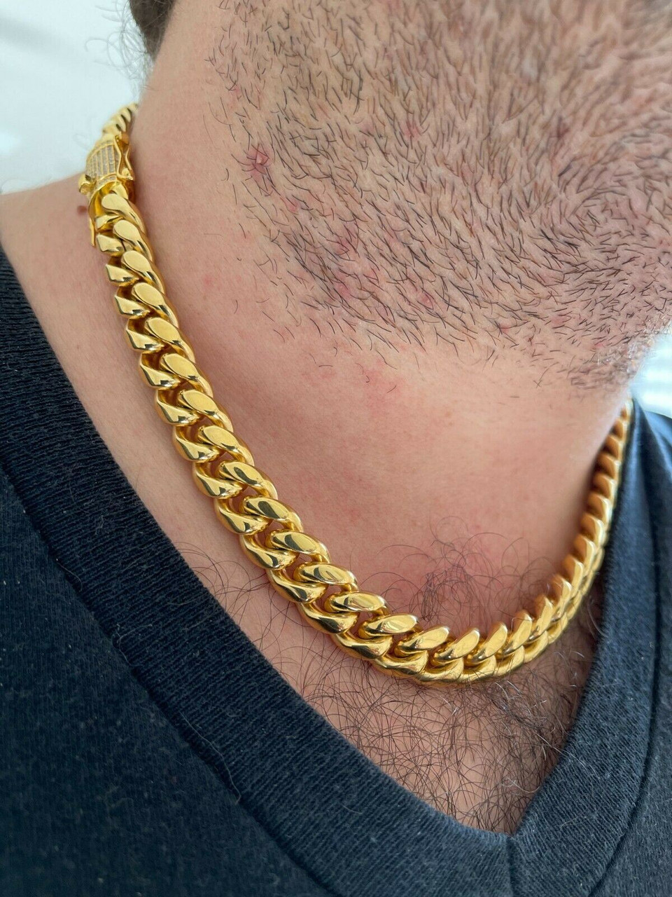 14K Gold Diamond Lock Necklace