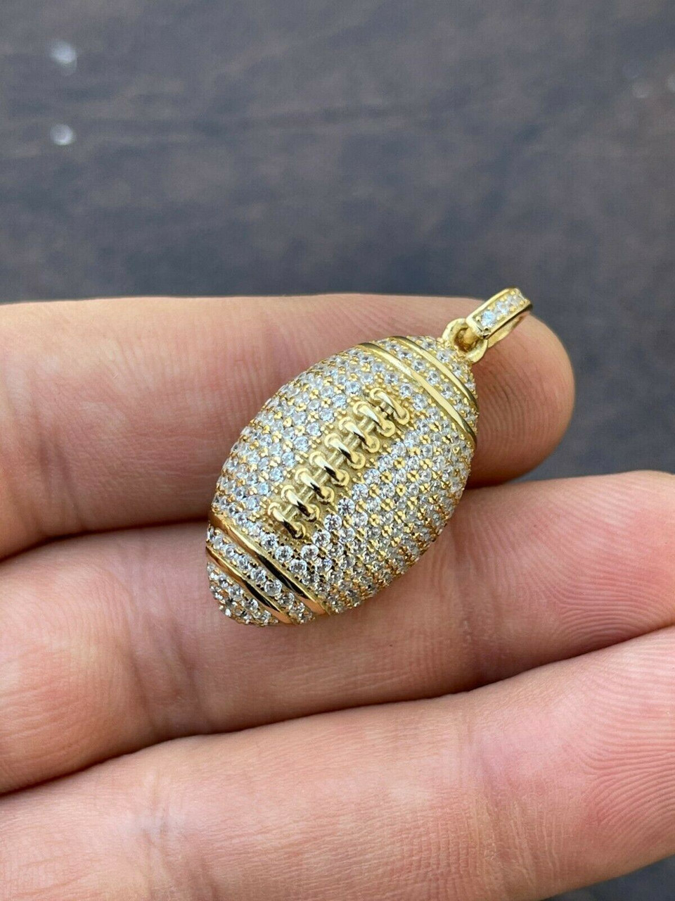 Gold football pendant on sale chain