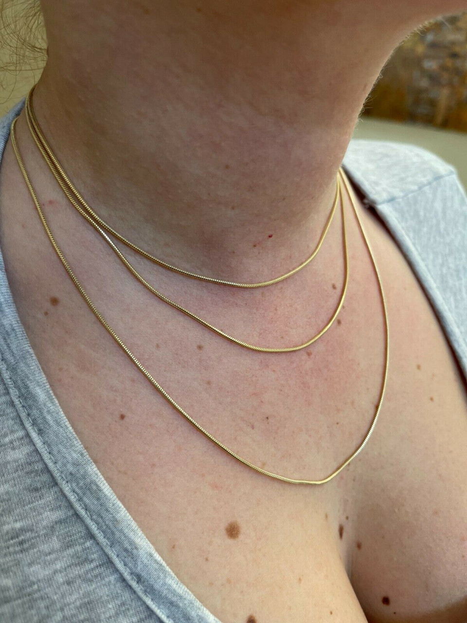VINTAGE GOLD TONE THICK SNAKE CHAIN NECKLACE | Shop necklaces, Chain  necklace, Snake chain