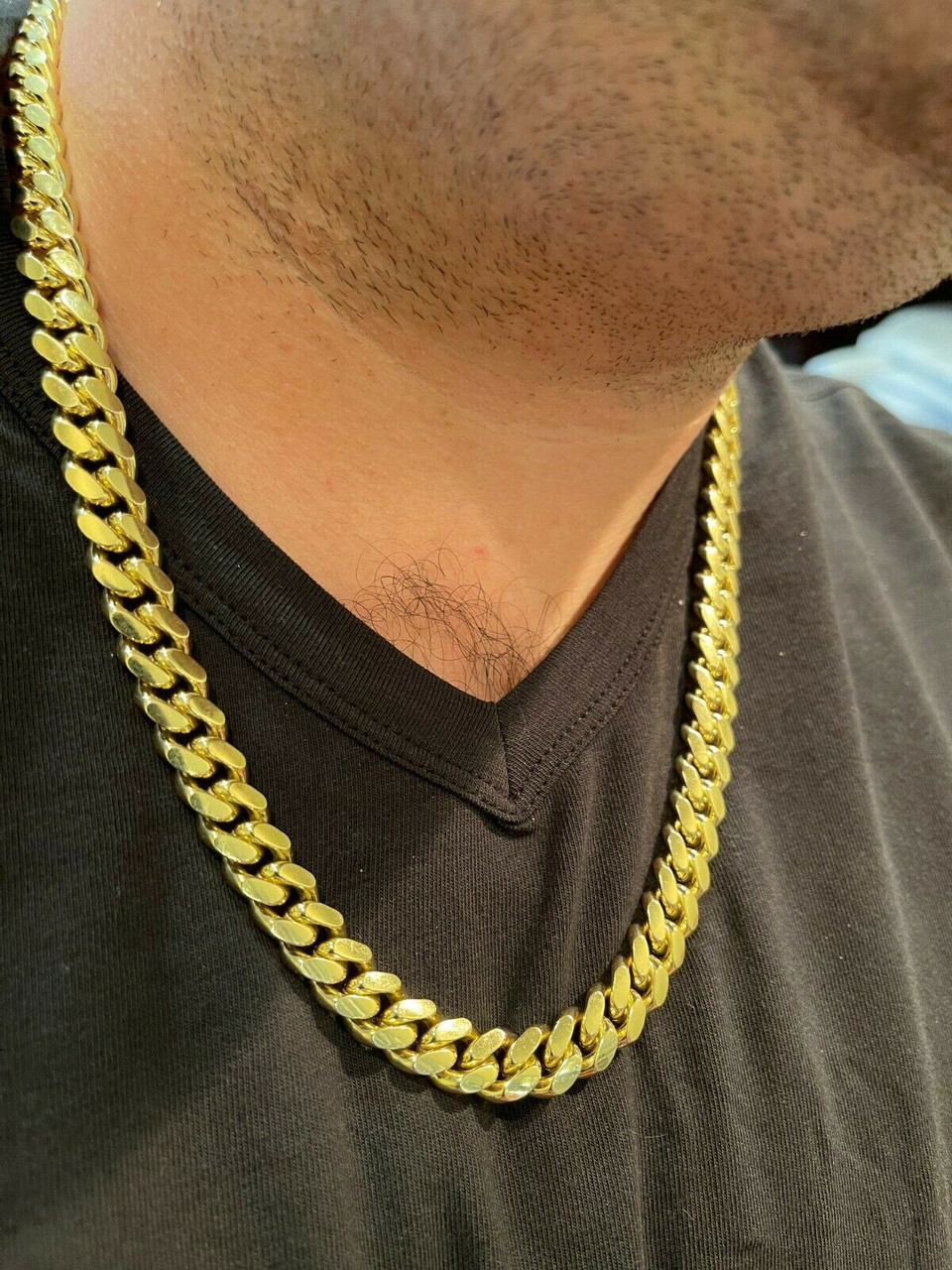 14k gold vermeil cuban link chain