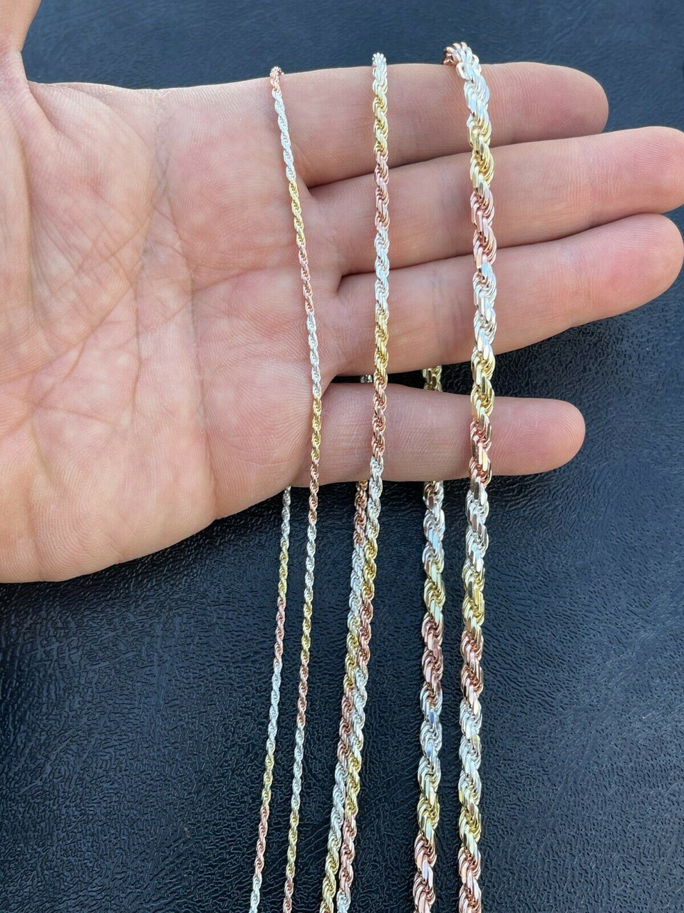 3mm chain Rope Rose gold