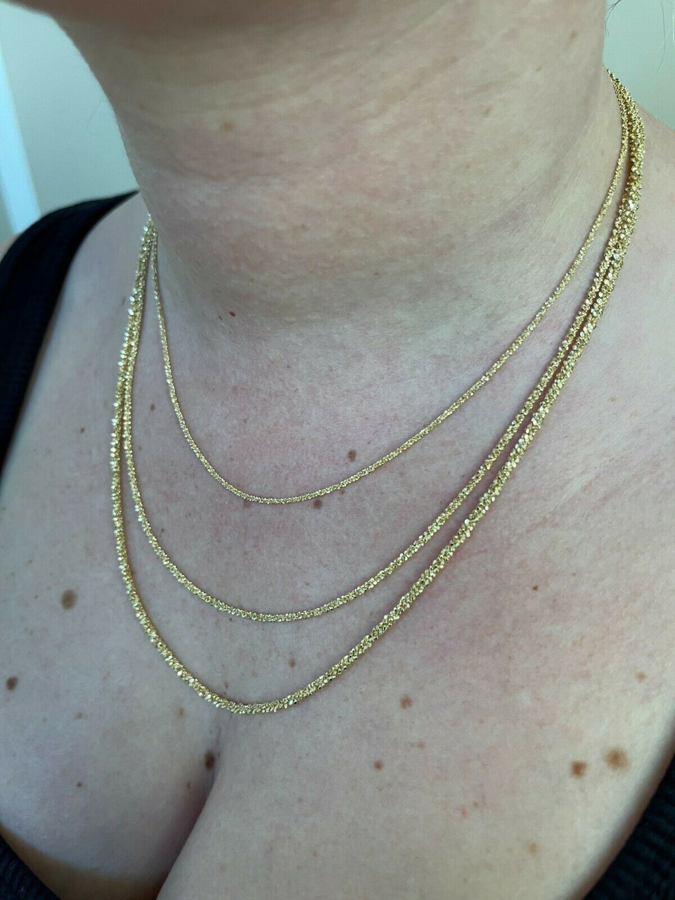 Women's 14K Gold Necklace Solid Yellow Gold Rope Chain RPDS/14YEWM - ItsHot