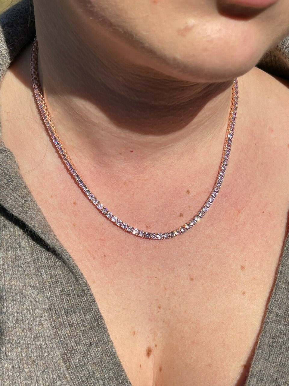 Pink Pear Diamond Necklace | MARIA TASH