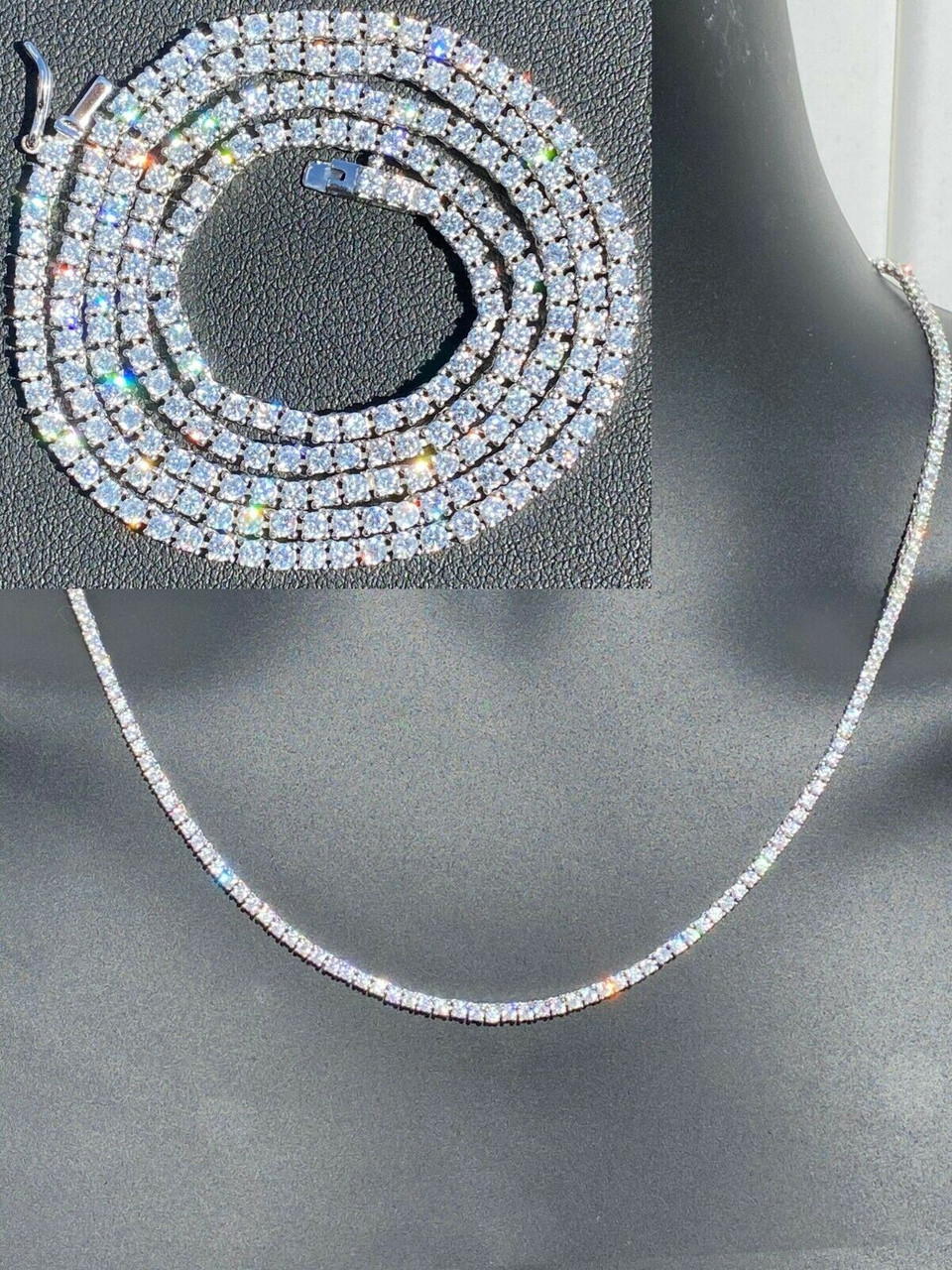 Moissanite Tennis Necklace on 925 Silver – DULÂME