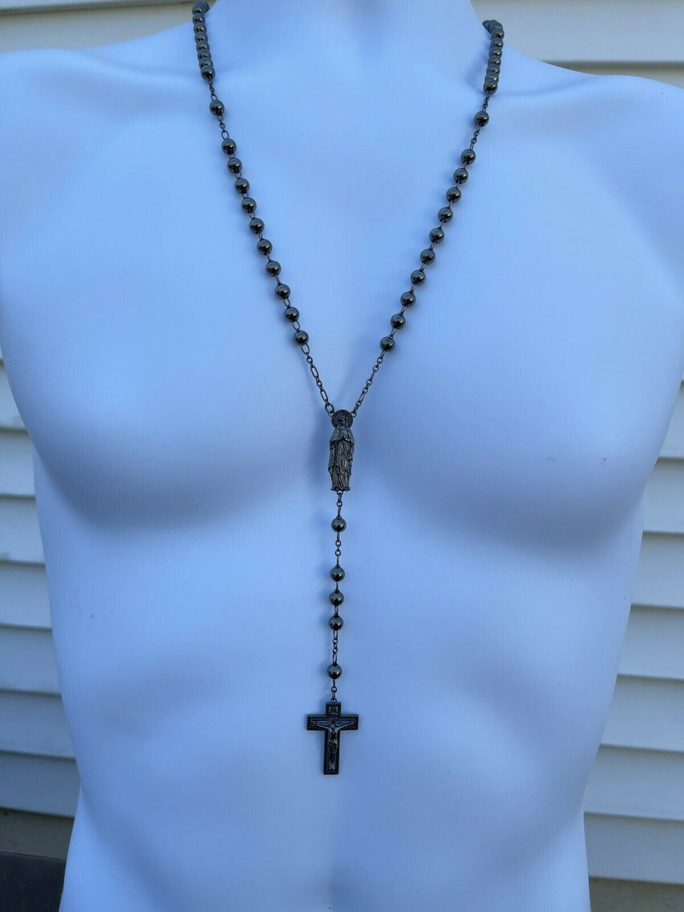 Catholic Rosary Necklace Saint Benedict Medal and Cross Crucifix, Jerusalem  - La Paz County Sheriff's Office 