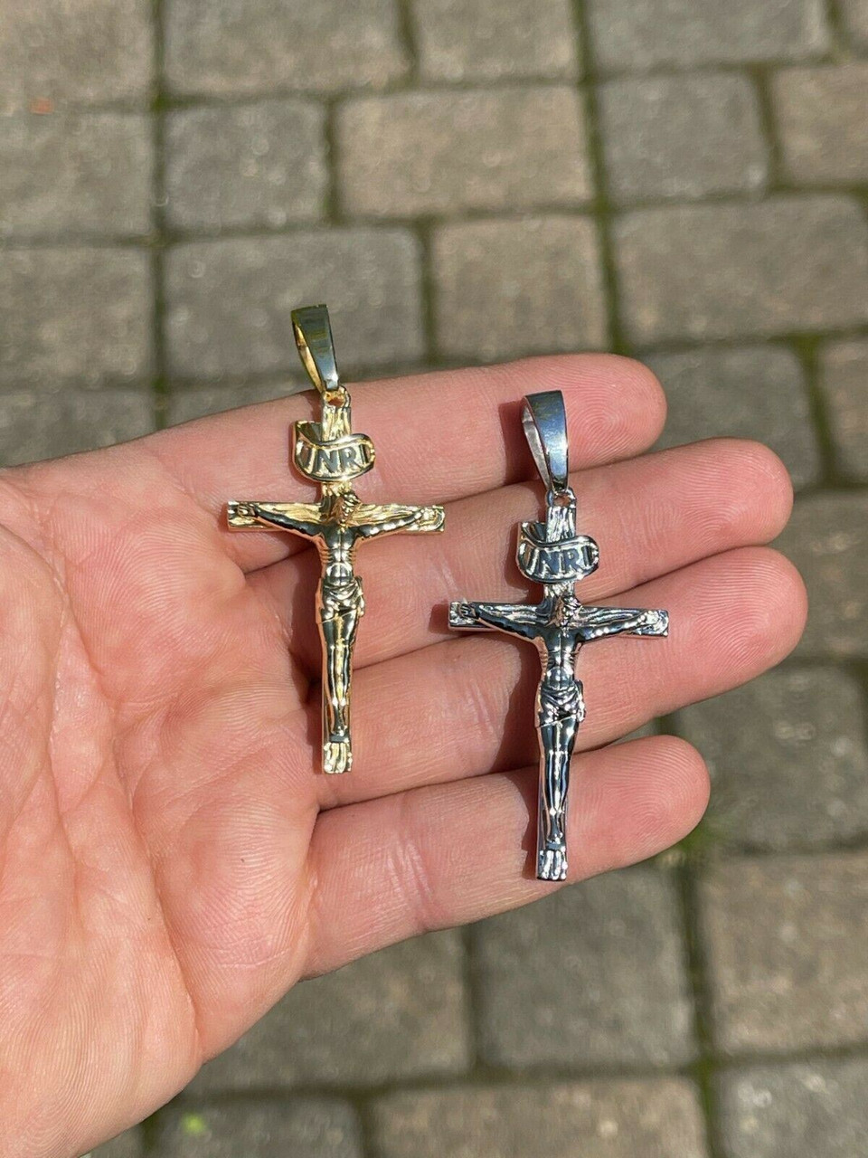 Filigree Crucifix Necklace - Gold Filled - 87165)