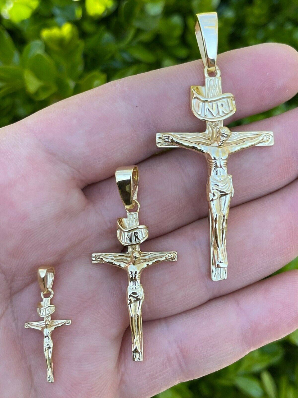 gold crucifix pendant 14k